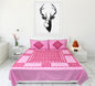 Applique Cutting Design Double Bed Bedsheet (90 x 100 inches) with Two Pillow Covers – Elegant & Durable, Baby Pink Color