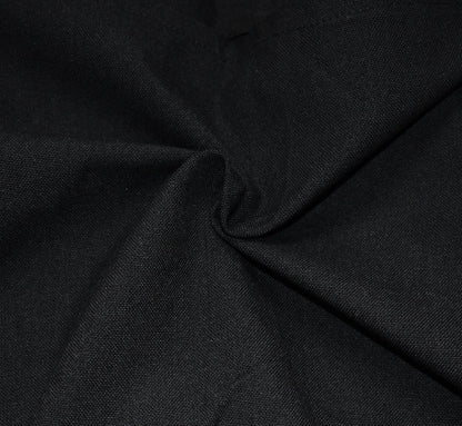 Floral Applique Patchwork Bedsheet Set, King Size Double Bed 90 x 100 Inches, Black with 2 Pillow Covers